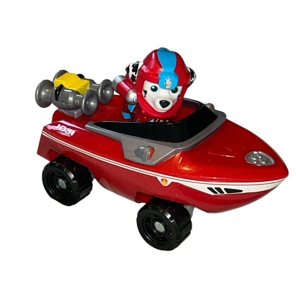 Paw Patrol Sea Transforming Marshall Vehicle With Figure Boat - Picture 1 of 5